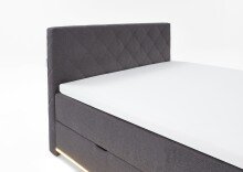 Boxspringbett >Messina< Liegefläche 160x200cm, anthrazit, Stellmaß: 162x120x213cm (BxHxT)