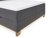 Boxspringbett >Messina< Liegefläche 180x200cm, anthrazit, Stellmaß: 182x120x213cm (BxHxT)