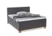 Boxspringbett >Messina< Liegefläche 180x200cm, anthrazit, Stellmaß: 182x120x213cm (BxHxT)
