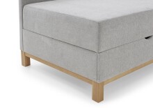Polsterliege >Santos< Liegefläche 90x200cm, Farbe hellgrau, Stellmaß: 97x88x207cm (BxHxT)