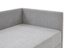 Polsterliege >Santos< Liegefläche 90x200cm, Farbe hellgrau, Stellmaß: 97x88x207cm (BxHxT)
