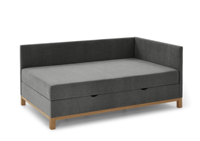 Polsterliege >Santos< Liegefläche 90x200cm, Farbe anthrazit, Stellmaß: 97x88x207cm (BxHxT)