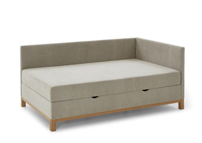 Polsterliege >Santos< Liegefläche 90x200cm, Farbe taupe, Stellmaß: 97x88x207cm (BxHxT)
