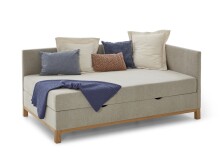 Polsterliege >Santos< Liegefläche 90x200cm, Farbe taupe, Stellmaß: 97x88x207cm (BxHxT)