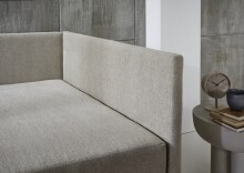 Polsterliege >Santos< Liegefläche 90x200cm, Farbe taupe, Stellmaß: 97x88x207cm (BxHxT)