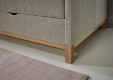 Polsterliege >Santos< Liegefläche 90x200cm, Farbe taupe, Stellmaß: 97x88x207cm (BxHxT)