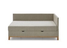 Polsterliege >Santos< Liegefläche 90x200cm, Farbe taupe, Stellmaß: 97x88x207cm (BxHxT)