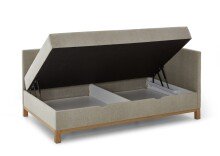 Polsterliege >Santos< Liegefläche 90x200cm, Farbe taupe, Stellmaß: 97x88x207cm (BxHxT)