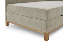Polsterliege >Santos< Liegefläche 90x200cm, Farbe taupe, Stellmaß: 97x88x207cm (BxHxT)