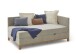 Polsterliege >Santos< Liegefläche 90x200cm, Farbe taupe, Stellmaß: 97x88x207cm (BxHxT)