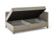 Polsterliege >Santos< Liegefläche 90x200cm, Farbe taupe, Stellmaß: 97x88x207cm (BxHxT)