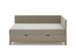 Polsterliege >Santos< Liegefläche 90x200cm, Farbe taupe, Stellmaß: 97x88x207cm (BxHxT)