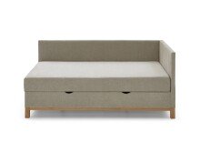 Polsterliege >Santos< Liegefläche 120x200cm, Farbe taupe, Stellmaß: 127x88x207cm (BxHxT)