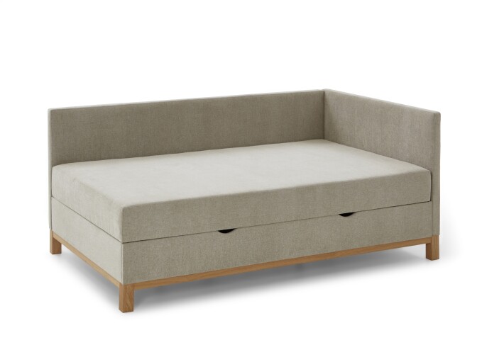 Polsterliege >Santos< Liegefläche 140x200cm, Farbe taupe, Stellmaß: 147x88x207cm (BxHxT)