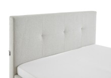 Polsterbett >Catania II< Liegefläche 140x200cm, Farbe beige - Stellmaß: 148x110x214cm (BxHxT)