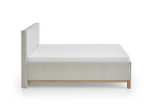 Polsterbett >Catania II< Liegefläche 140x200cm, Farbe beige - Stellmaß: 148x110x214cm (BxHxT)