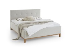 Polsterbett >Catania II< Liegefläche 180x200cm, Farbe beige - Stellmaß: 188x110x214cm (BxHxT)