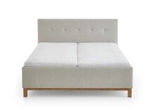 Polsterbett >Catania II< Liegefläche 180x200cm, Farbe beige - Stellmaß: 188x110x214cm (BxHxT)