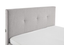 Polsterbett >Catania II< Liegefläche 140x200cm, Farbe silver - Stellmaß: 148x110x214cm (BxHxT)