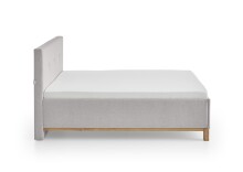 Polsterbett >Catania II< Liegefläche 140x200cm, Farbe silver - Stellmaß: 148x110x214cm (BxHxT)