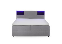 Boxspringbett >Caja< Liegefläche 160x200cm, hellgrau, Stellmaß: 167x111x216cm (BxHxT)