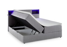 Boxspringbett >Caja< Liegefläche 180x200cm, hellgrau, Stellmaß: 187x111x216cm (BxHxT)