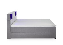 Boxspringbett >Caja< Liegefläche 180x200cm, hellgrau, Stellmaß: 187x111x216cm (BxHxT)