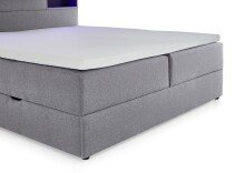 Boxspringbett >Caja< Liegefläche 180x200cm, hellgrau, Stellmaß: 187x111x216cm (BxHxT)