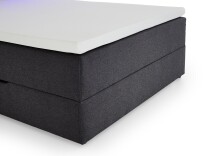 Boxspringbett >Caja< Liegefläche 120x200cm, anthrazit, Stellmaß: 127x111x216cm (BxHxT)