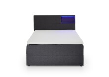 Boxspringbett >Caja< Liegefläche 120x200cm, anthrazit, Stellmaß: 127x111x216cm (BxHxT)