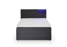 Boxspringbett >Caja< Liegefläche 120x200cm, anthrazit, Stellmaß: 127x111x216cm (BxHxT)