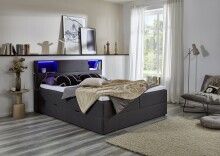 Boxspringbett >Caja< Liegefläche 160x200cm, anthrazit, Stellmaß: 167x111x216cm (BxHxT)