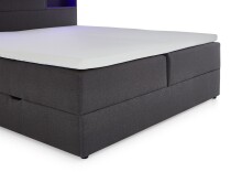 Boxspringbett >Caja< Liegefläche 180x200cm, anthrazit, Stellmaß: 187x111x216cm (BxHxT)