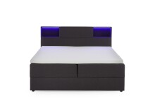 Boxspringbett >Caja< Liegefläche 180x200cm, anthrazit, Stellmaß: 187x111x216cm (BxHxT)