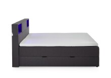Boxspringbett >Caja< Liegefläche 180x200cm, anthrazit, Stellmaß: 187x111x216cm (BxHxT)