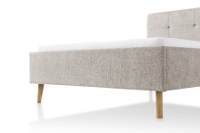 Polsterbett >Smart< Liegefläche 140x200cm, taupe, Stellmaß: 149x110x214cm (BxHxT)