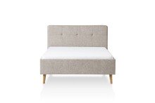 Polsterbett >Smart< Liegefläche 140x200cm, taupe, Stellmaß: 149x110x214cm (BxHxT)