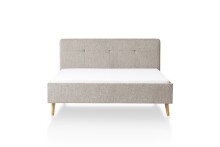 Polsterbett >Smart< Liegefläche 180x200cm, taupe, Stellmaß: 189x110x214cm (BxHxT)