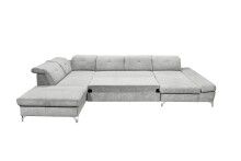 Wohnlandschaft >MELFI< Schlaffunktion, Stauraum, Bezug schlammfarbig - 350x73x245 (BxHxT)