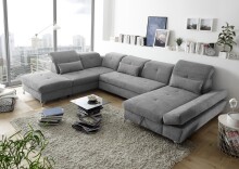 Wohnlandschaft >MELFI< Schlaffunktion, Stauraum,...