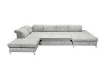 Wohnlandschaft >MELFI< Schlaffunktion, Stauraum, Bezug schlammfarbig - 350x73x245 (BxHxT)