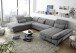 Wohnlandschaft >MELFI< Schlaffunktion, Stauraum, Bezug schlammfarbig - 350x73x245 (BxHxT)