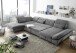 Wohnlandschaft >MELFI< Schlaffunktion, Stauraum, Bezug schlammfarbig - 350x73x245 (BxHxT)