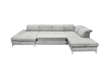 Wohnlandschaft >MELFI< Schlaffunktion, Stauraum, Bezug schlammfarbig - 350x73x245 (BxHxT)