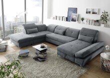 Wohnlandschaft >MELFI< Schlaffunktion, Stauraum,...