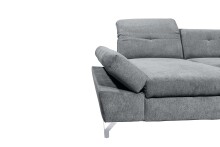 Wohnlandschaft >MELFI< Schlaffunktion, Stauraum, Bezug anthrazit - 350x73x245 (BxHxT)
