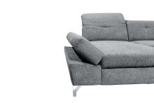 Wohnlandschaft >MELFI< Schlaffunktion, Stauraum, Bezug anthrazit - 350x73x245 (BxHxT)