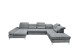 Wohnlandschaft >MELFI< Schlaffunktion, Stauraum, Bezug anthrazit - 350x73x245 (BxHxT)