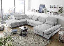 Wohnlandschaft >MELFI< Schlaffunktion, Stauraum,...