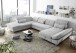 Wohnlandschaft >MELFI< Schlaffunktion, Stauraum, Bezug silver - 350x73x245 (BxHxT)